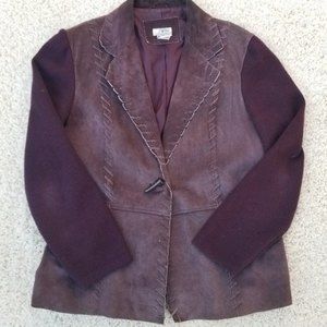 STONEBRIDGE Signature plum suede jacket L